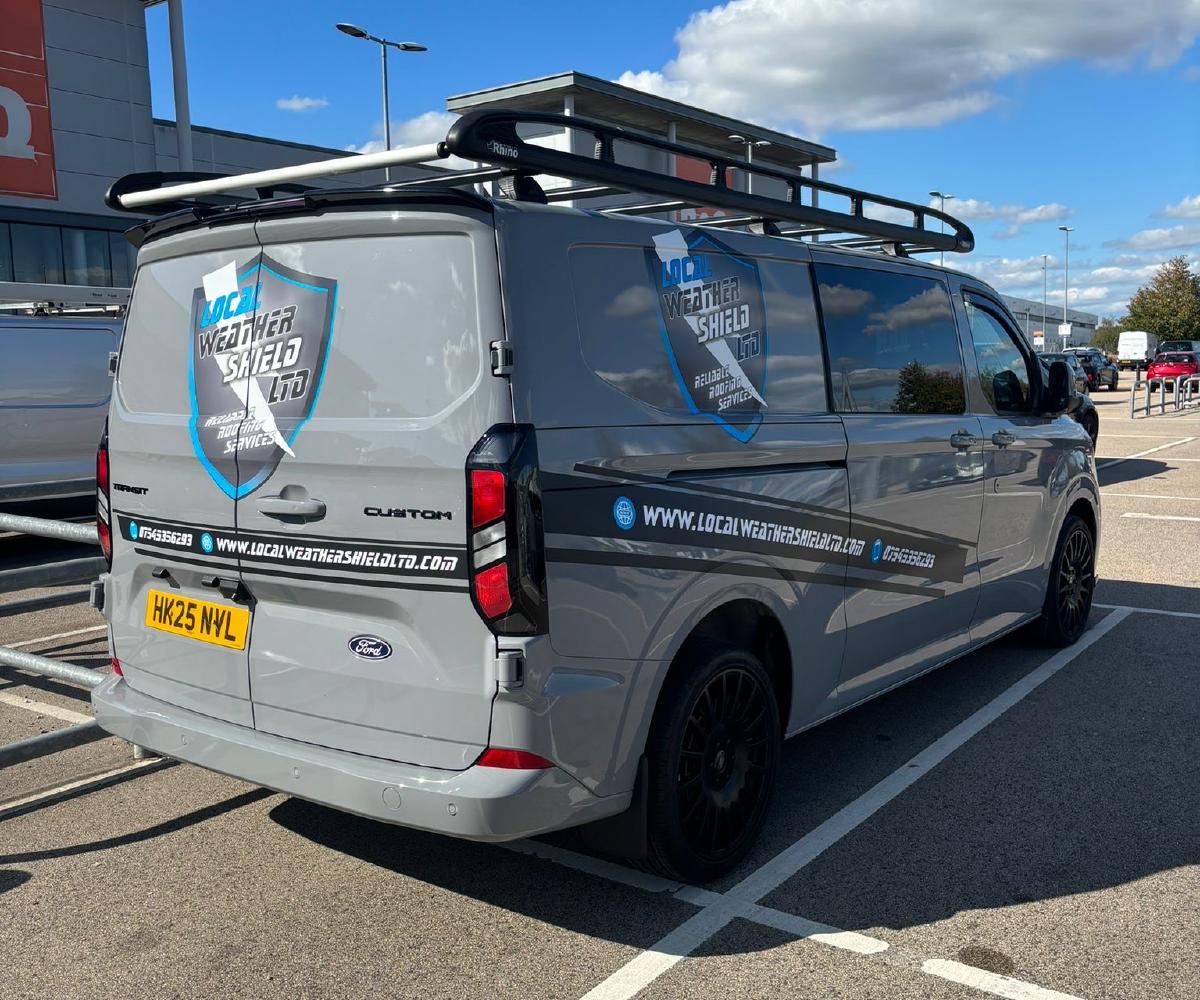 Local Weathershield Ltd company van with branding